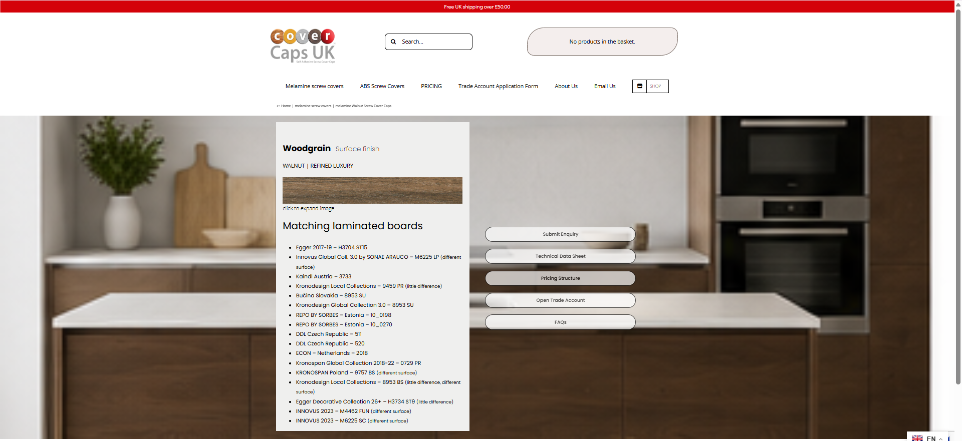 Woodgrain Surface finishWALNUT | REFINED LUXURY