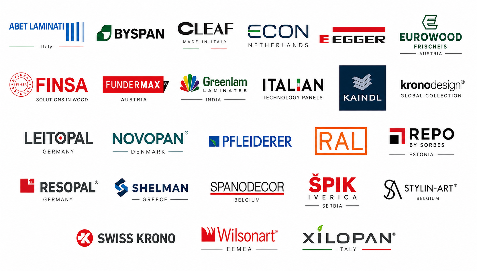 Global board manufacturers we match to.